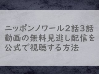 ニッポンノワール2話3話動画